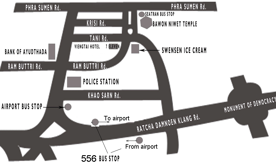 Из аэропорта Suvarnabhumi на Каосан (Khaosan)